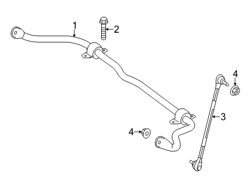 2017 Mercedes-Benz B250e Stabilizer Bar & Components Diagram 2