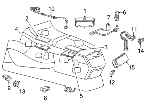 2025 Mercedes-Benz EQS 450+ Electrical Components - Console