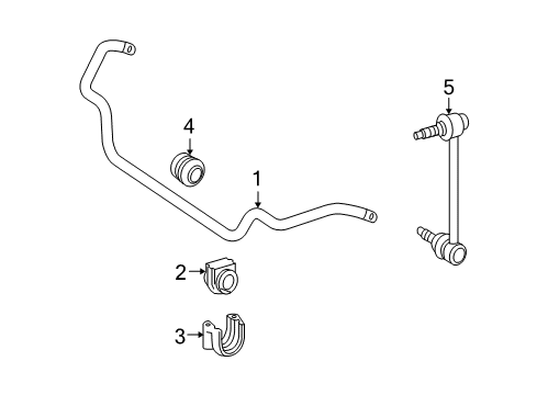 2005 Mercedes-Benz CLK500 Stabilizer Bar & Components Diagram 2