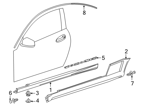 2014 Mercedes-Benz C250 Exterior Trim - Pillars