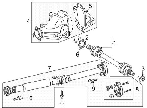 2021 Mercedes-Benz GLE53 AMG SUV Axle & Differential - Rear