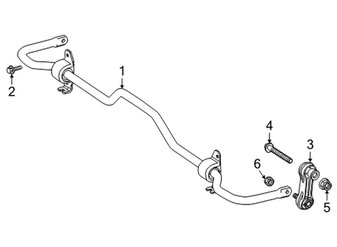2023 Mercedes-Benz GLB250 Stabilizer Bar & Components Diagram