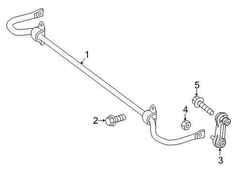 2025 Mercedes-Benz CLA250 Stabilizer Bar & Components Diagram 5