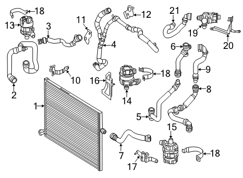 2019 Mercedes-Benz GLC63 AMG Intercooler - Belts Diagram 3