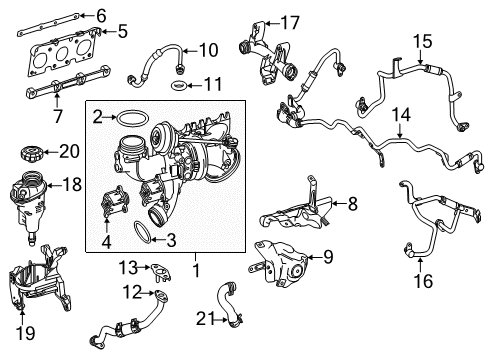 2017 Mercedes-Benz E400 Turbocharger Diagram