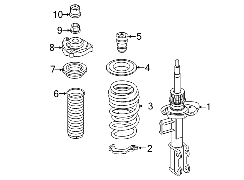 2016 Mercedes-Benz GLA250 Struts & Components Diagram