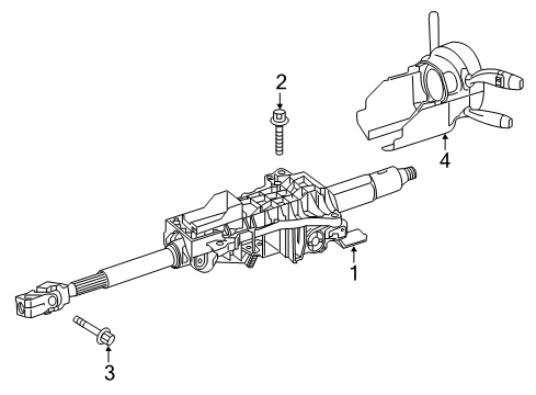 2017 Mercedes-Benz GLA250 Steering Column Assembly Diagram