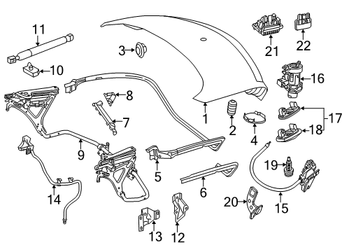 2014 Mercedes-Benz SLK55 AMG Trunk Diagram