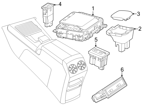 2023 Mercedes-Benz EQB 250+ Center Console