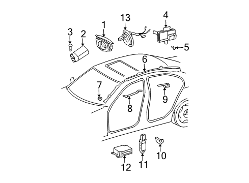 2003 Mercedes-Benz E500 Air Bag Components