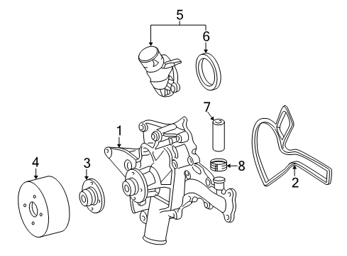 2003 Mercedes-Benz SLK320 Water Pump Diagram
