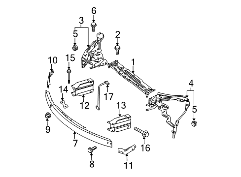 2008 Mercedes-Benz C300 Radiator Support