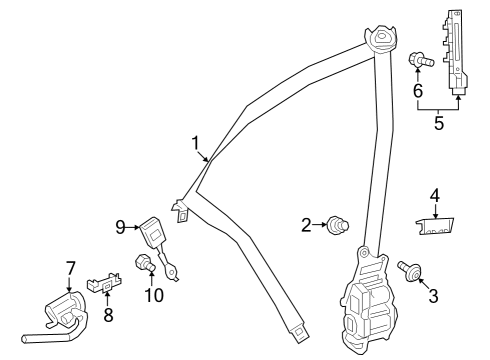 2024 Mercedes-Benz EQE SUV AMG Front Seat Belts