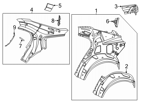 2025 Mercedes-Benz E53 AMG Inner Structure - Quarter Panel