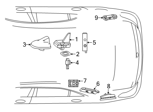2015 Mercedes-Benz S63 AMG Antenna & Radio Diagram