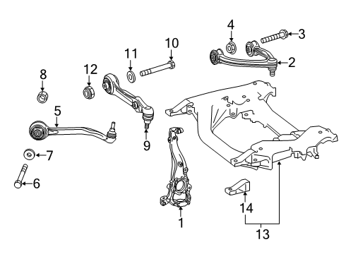 2020 Mercedes-Benz S560 Front Suspension Components Diagram 6