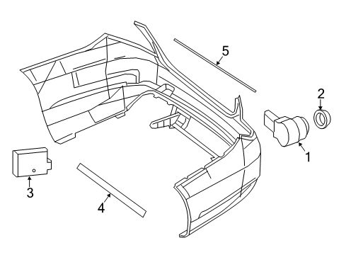 2018 Mercedes-Benz S63 AMG Electrical Components - Rear Bumper Diagram