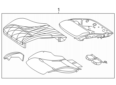 2024 Mercedes-Benz AMG GT 55 Passenger Seat Components Diagram 2