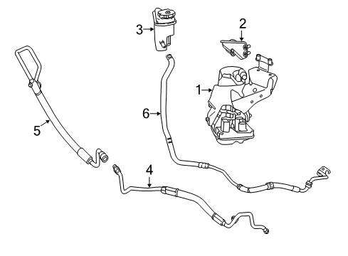 2012 Mercedes-Benz S550 P/S Pump & Hoses Diagram