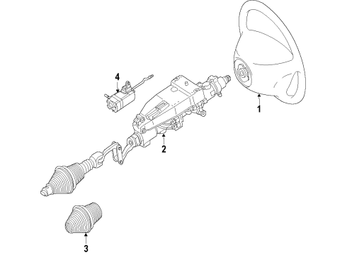 2014 Mercedes-Benz C250 Steering Column