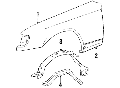1990 Mercedes-Benz 300CE Fender & Components