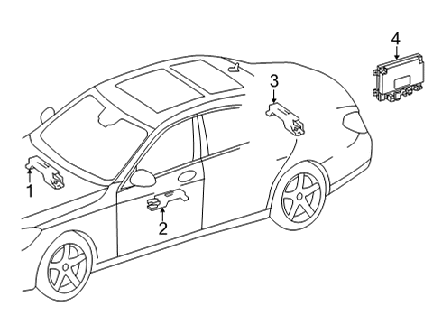 2024 Mercedes-Benz C63 AMG S E Performance Keyless Entry Components