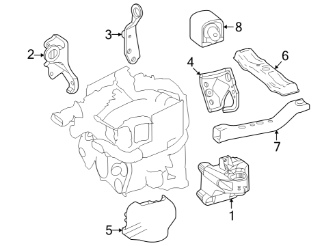 2024 Mercedes-Benz Sprinter 2500 Engine & Trans Mounting