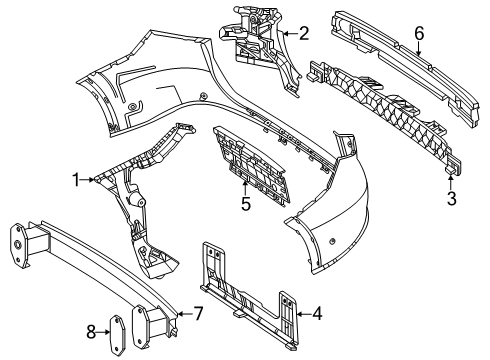 2024 Mercedes-Benz GLC300 Bumper & Components - Rear Diagram 7