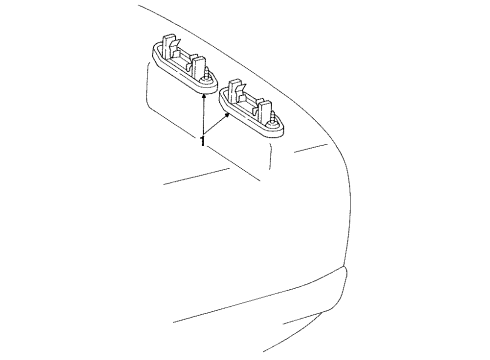 1995 Mercedes-Benz E420 License Lamps
