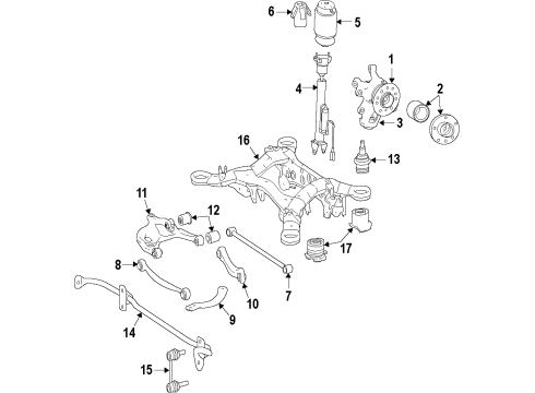 2012 Mercedes-Benz R350 Lower Control Arm - Rear Diagram