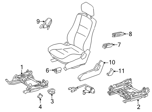 1998 Mercedes-Benz C280 Power Seats Diagram
