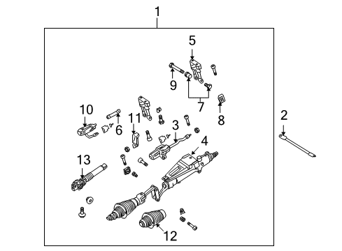 2010 Mercedes-Benz SLK300 Steering Column Components