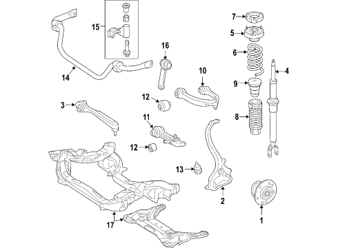 2009 Mercedes-Benz CLS550 Front Suspension Diagram