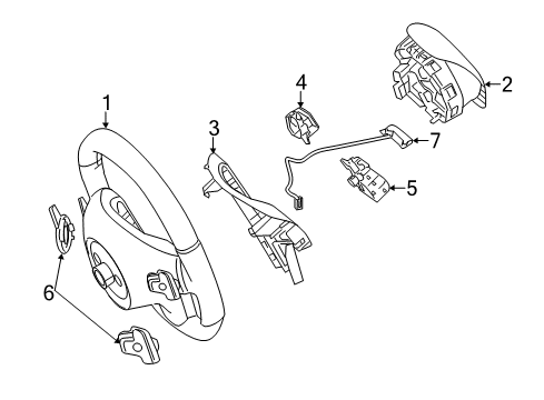 2014 Mercedes-Benz C250 Steering Wheel & Trim
