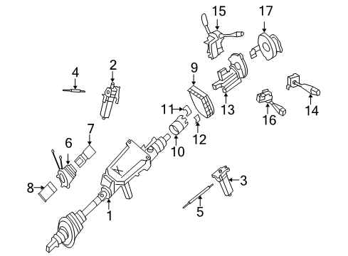 2011 Mercedes-Benz S400 Upper Steering Column Diagram