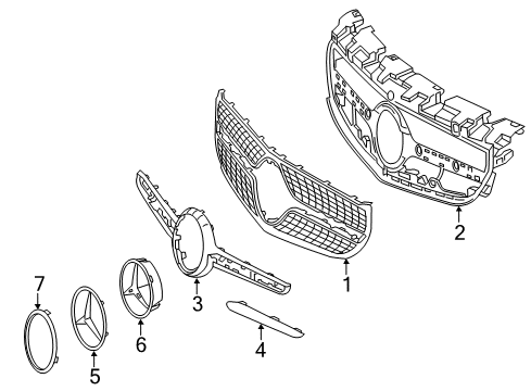 2020 Mercedes-Benz SLC300 Grille & Components Diagram 2
