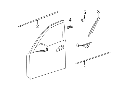 2008 Mercedes-Benz C300 Exterior Trim - Front Door