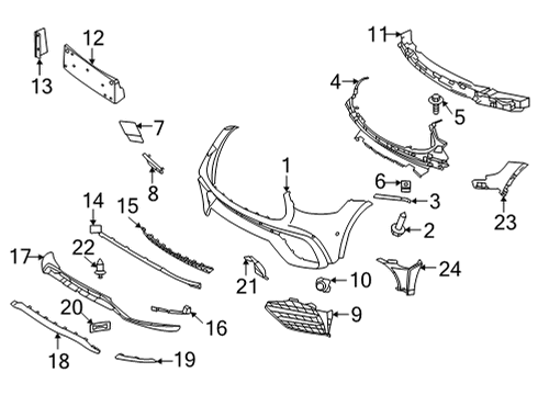 2021 Mercedes-Benz GLC300 Bumper & Components - Front