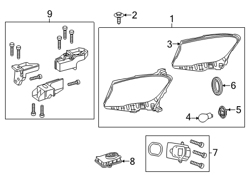 2019 Mercedes-Benz GLA45 AMG Headlamp Components Diagram 2
