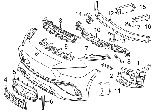 2025 Mercedes-Benz CLE300 Bumper & Components - Front Diagram 3