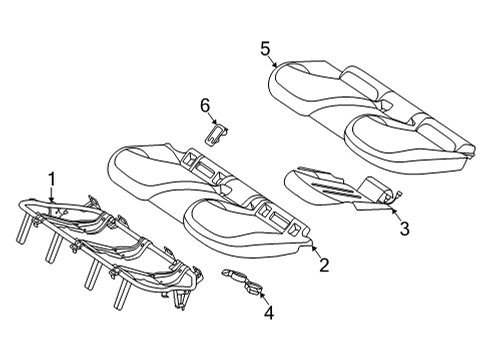 2025 Mercedes-Benz EQS 580 Rear Seat Components Diagram 6