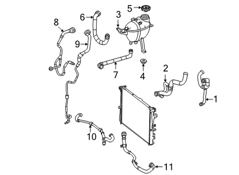 2020 Mercedes-Benz GLE580 Hoses, Lines & Pipes Diagram