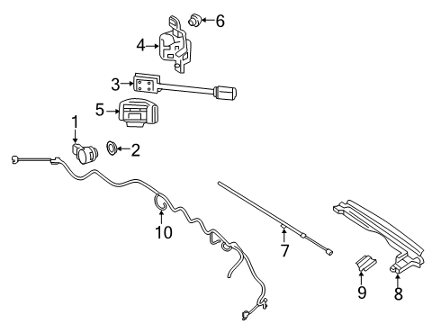 2021 Mercedes-Benz A35 AMG Parking Aid Diagram