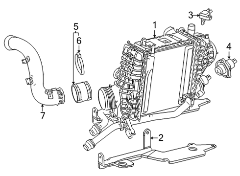 2021 Mercedes-Benz GLA35 AMG Intercooler Diagram