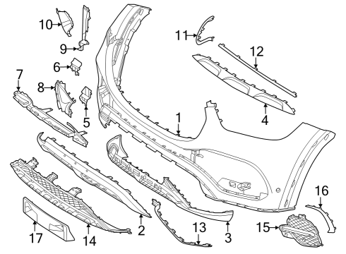 2025 Mercedes-Benz GLE53 AMG Bumper & Components - Front