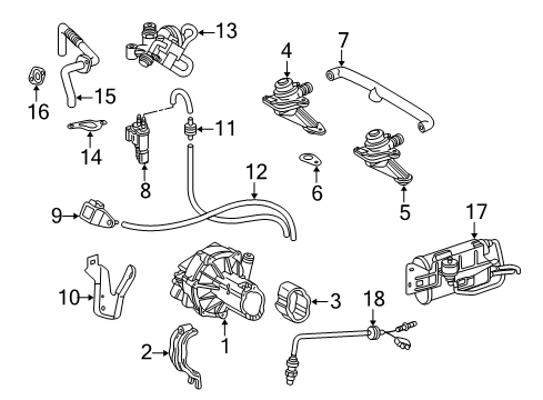 1998 Mercedes-Benz CLK320 A.I.R. System Diagram