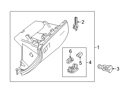 2018 Mercedes-Benz GLE43 AMG Glove Box Diagram