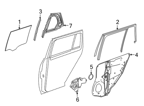 2020 Mercedes-Benz GLC350e Rear Door Diagram