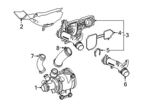 2022 Mercedes-Benz E450 Water Pump Diagram