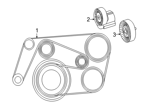 2003 Mercedes-Benz C230 Belts & Pulleys Diagram
